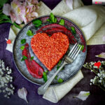 Ricetta San Valentino: cuore di riso in crema di barbabietola